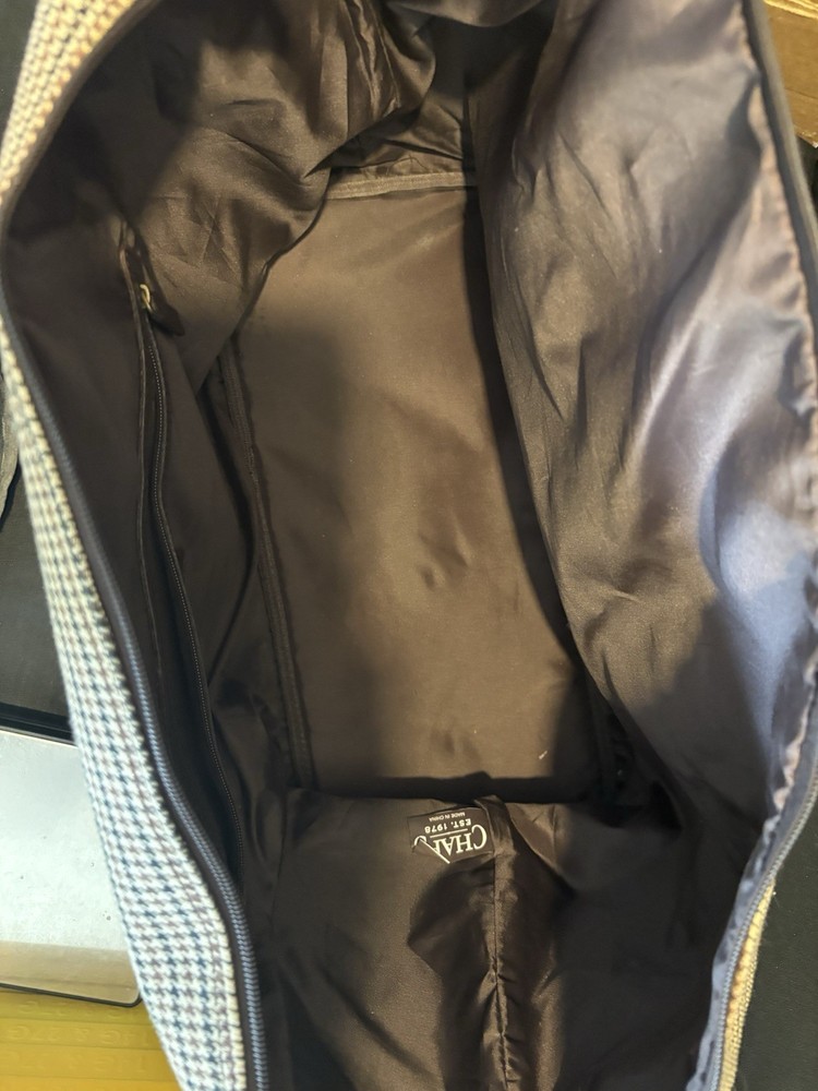 Chaps brand houndstooth weekender / duffel bag READ DESCRIPTION!