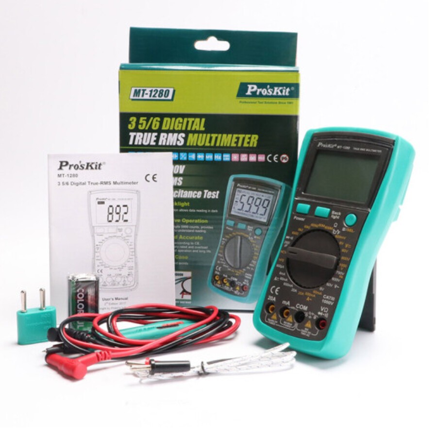 1PC Multimeter Digital Display Capacitance Meter 3 5/6 Anti-burning MT-1280