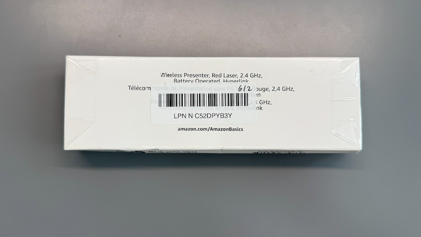 Amazon Basics Wireless Presenter Remote Clicker Red Laser 2.4GHz USB Plug & Play