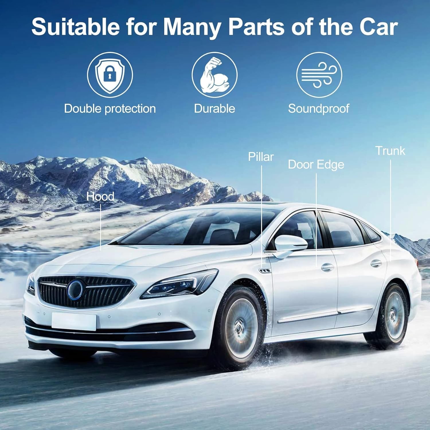 Automotive Door Weather Stripping 10Ft Car Door Rubber Edge Trim Seal Strip Gask