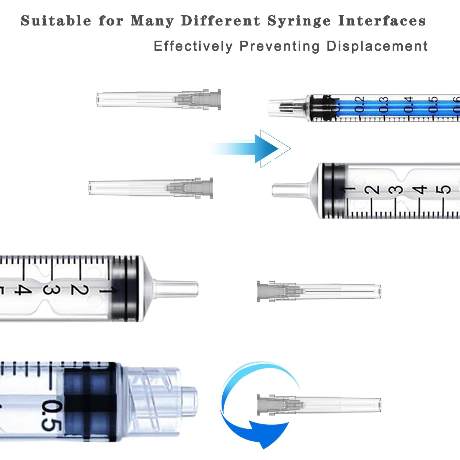 27 Gauge 1 Inch Needle,100 Pcs Luer Lock Needles,Individually 27G-1 IN 25mm