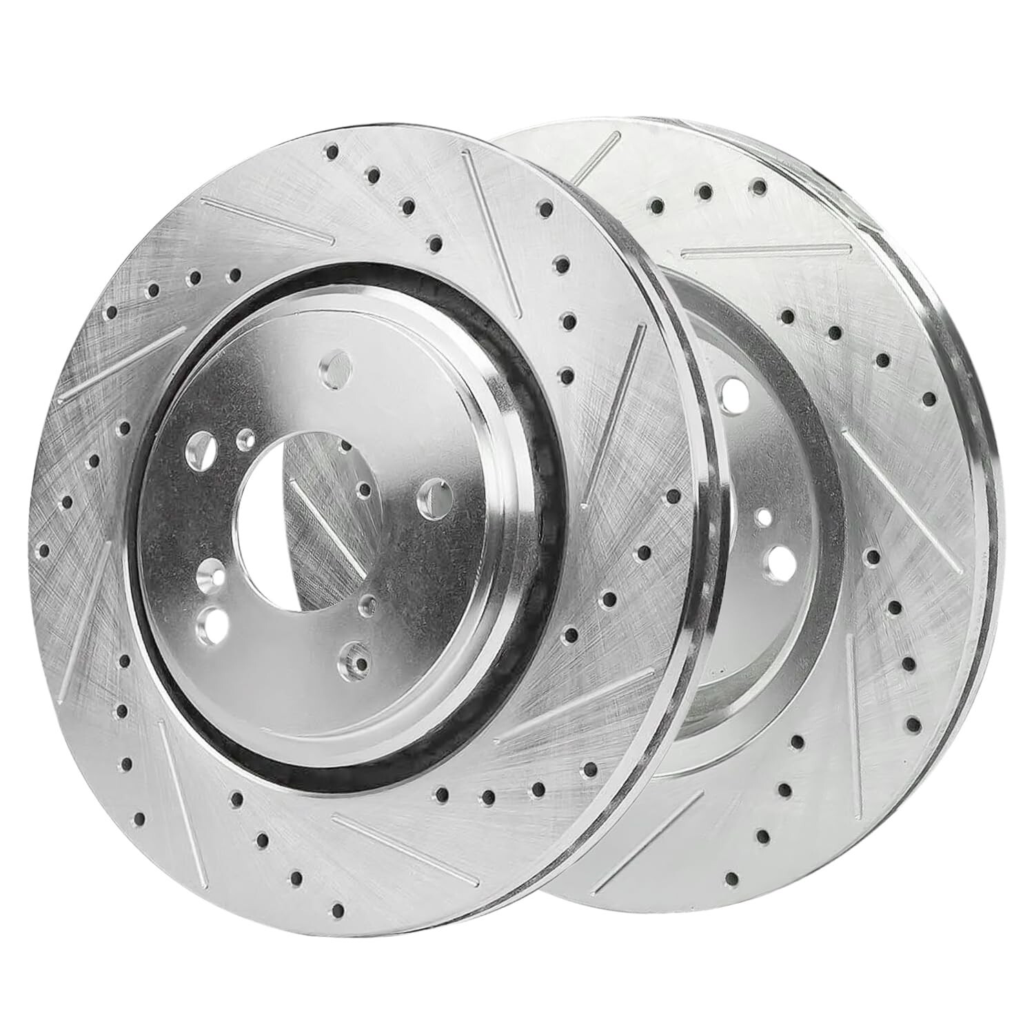 Front Rear Drilled Slotted Disc Brake Rotors for Honda Pilot Ridgeline Passport