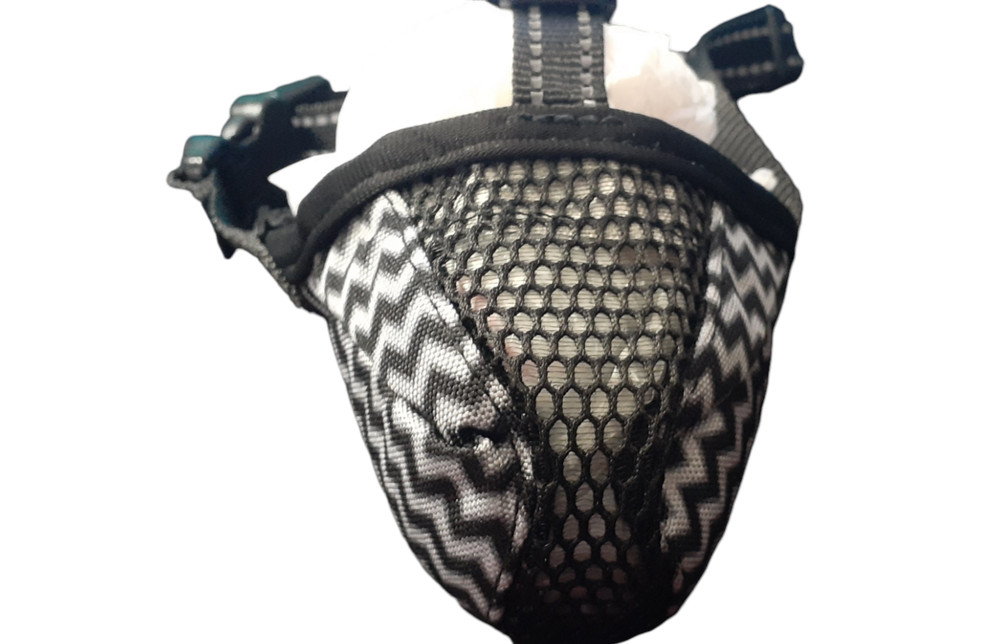 NEW!! Mesh Dog Muzzle Medium - Soft Comfortable - Black and Grey - Adjustable