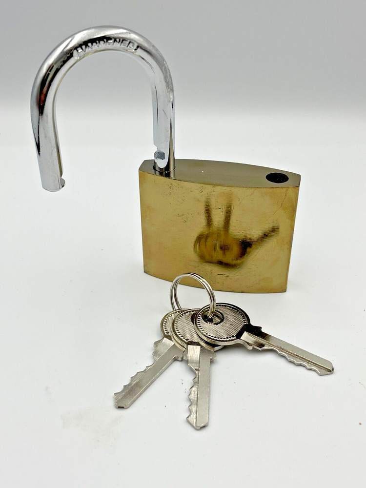 3 Padlocks with 3 Keys 63 MM New