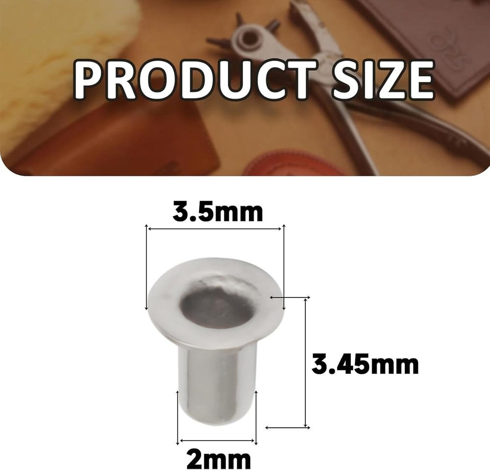 1.5MM Tiny Grommets Eyelets 200 Pcs, Self Backing Eyelets for Bead Cores, Clothe