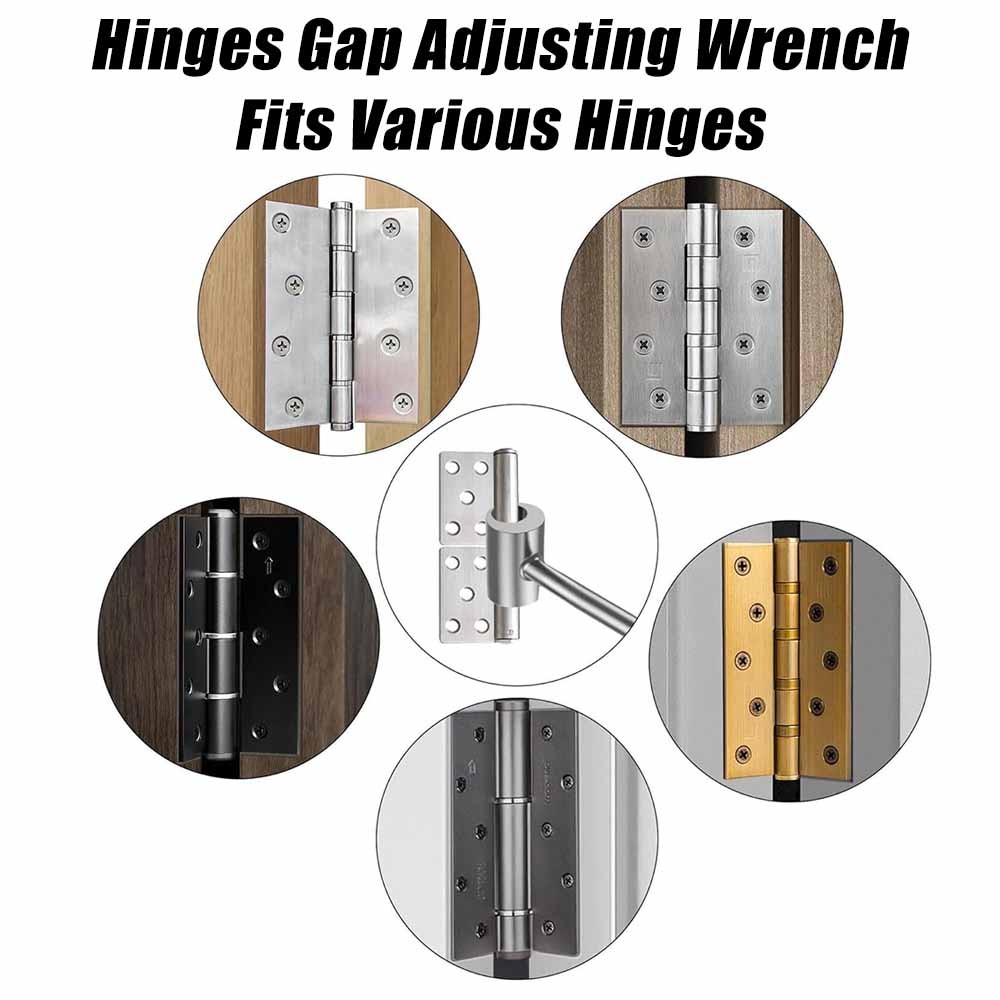 2pcs Door Hinge Adjustment Tool Steel Hinges Gap Adjusting Wrench Repair Spanner