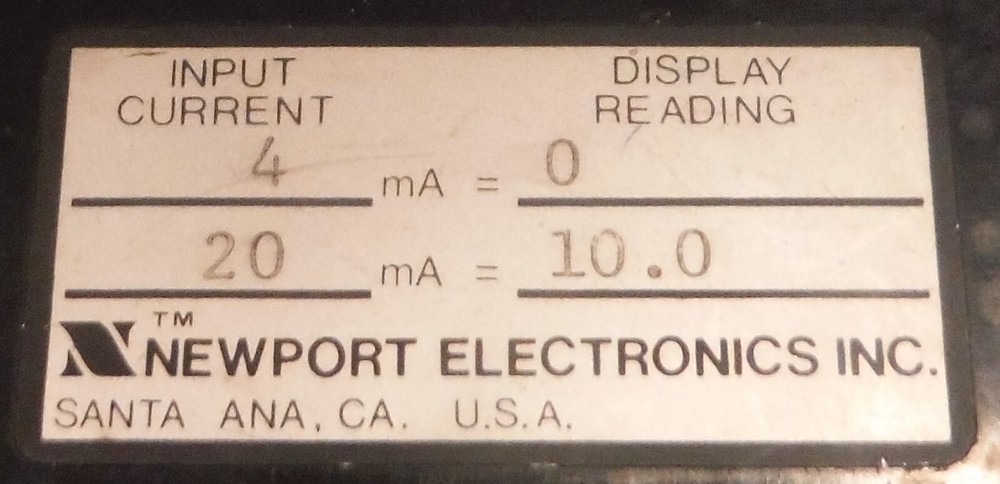 PROCESS PANEL METER 4 TO 20 mA 0 TO 100% SCALE INDUSTRAL SENSOR DIGITAL METER
