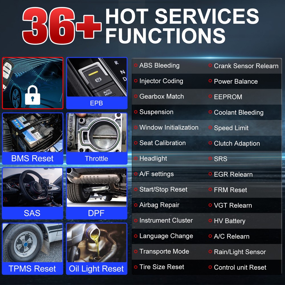 XTOOL D7S V2.0 Full System Bi-directional Scan Tool 36+ Services Key Coding FCA