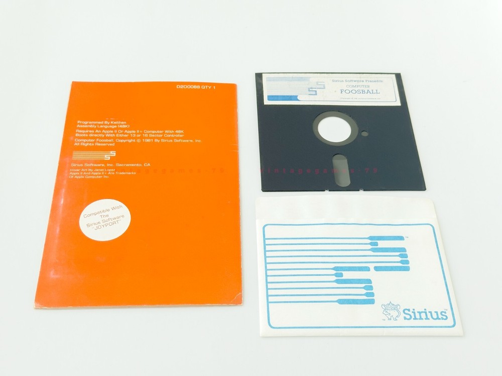 Computer Foosball - Sirius Software - 1981 / Apple II