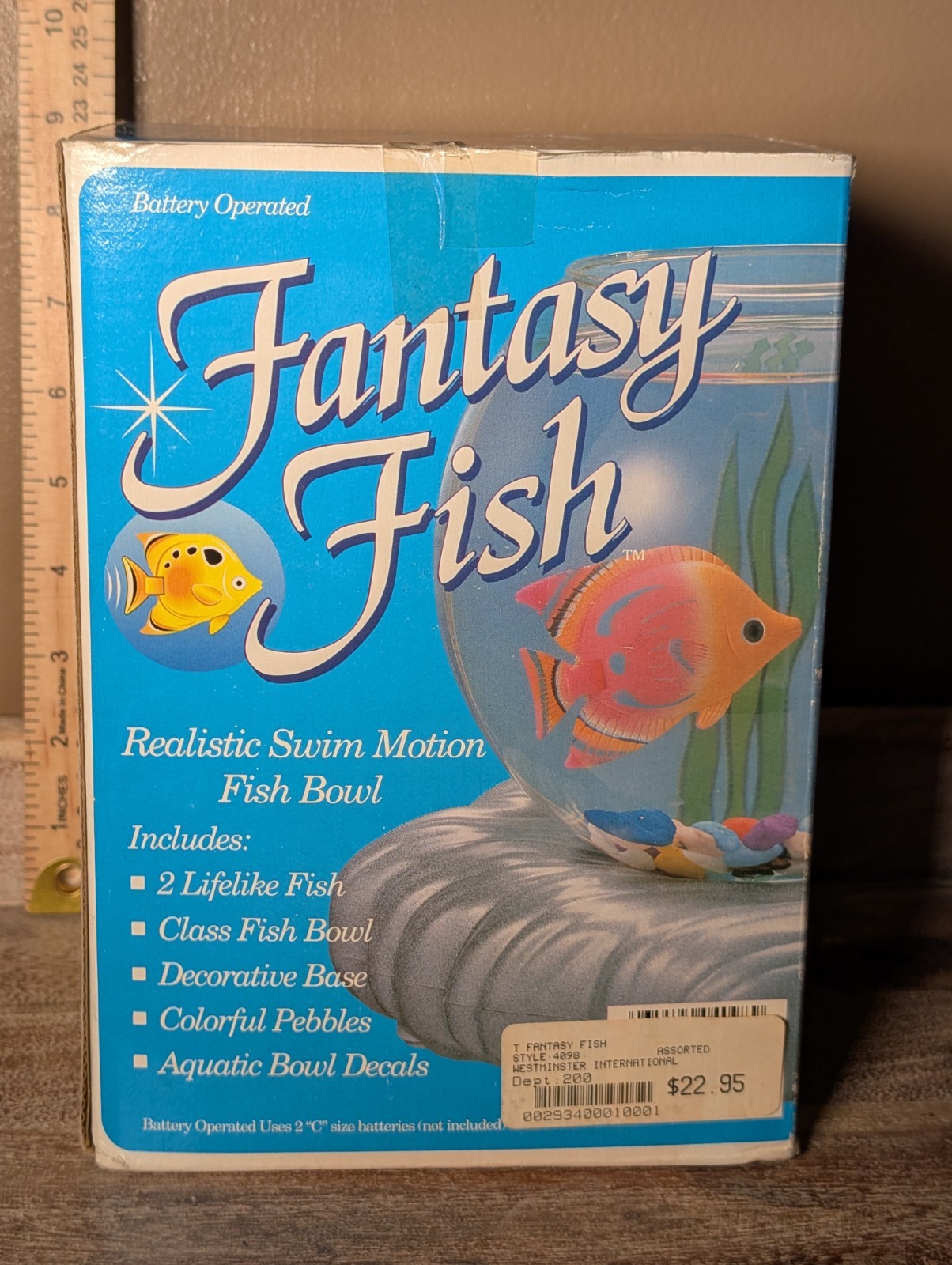 Spencers Gifts Fantasy Fish Bowl Black Light Responsive Vintage 2001 (C)