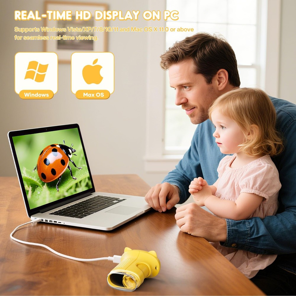 1000X Handheld Digital Microscope for Kids : Wonderquest Microscope with 2.0"...