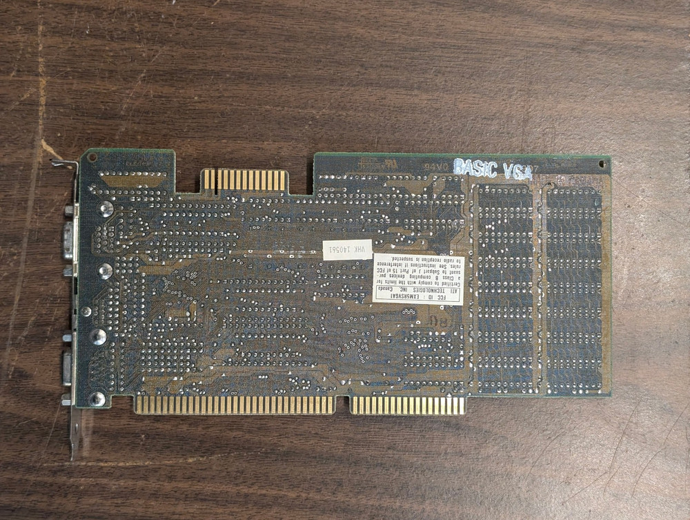 ATI VGA 640 graphics accelerator 1988; untested