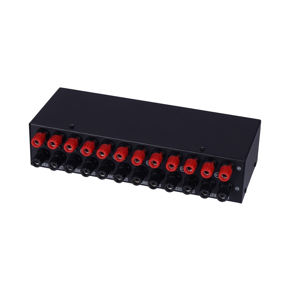 US 2in 4Out Speaker Selector Switch Box Amplifier Speaker Selector Mini Switcher