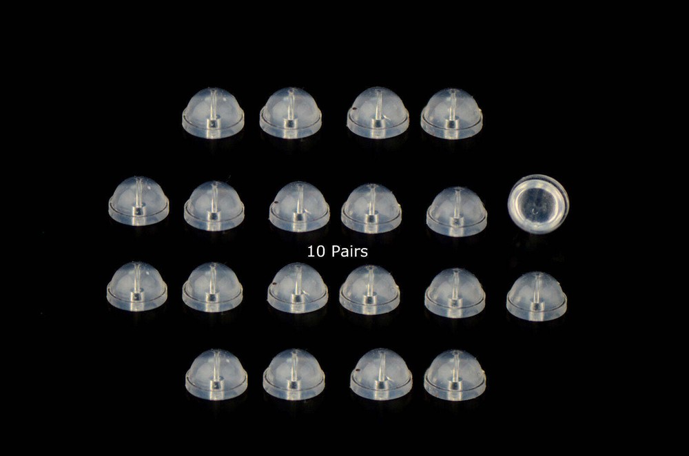 Jelly Silicon Back Earring by 10 Pairs!!!
