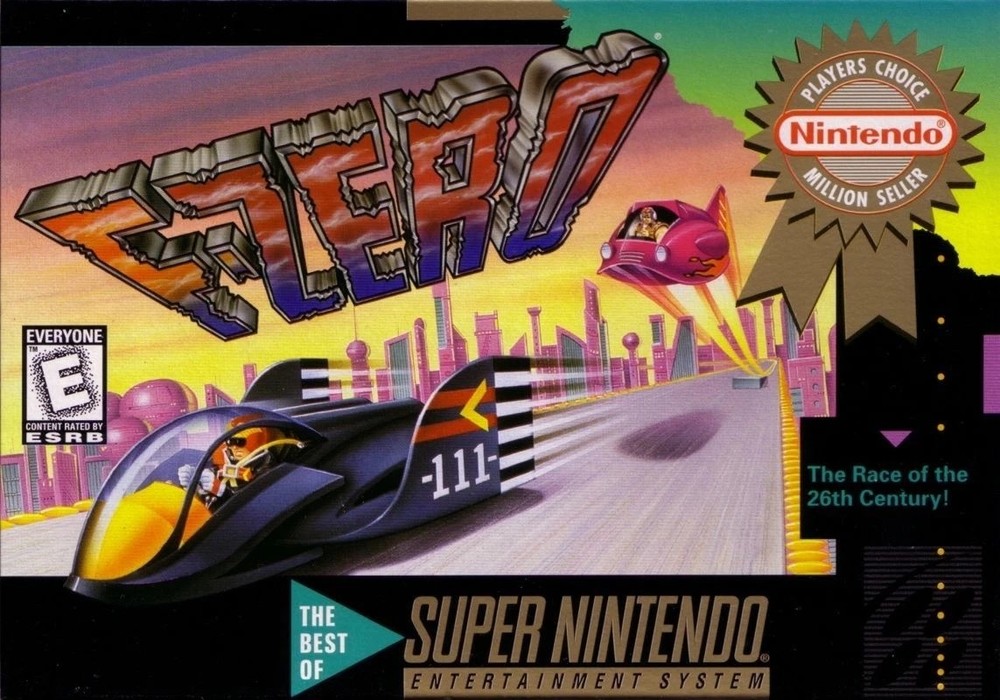 F Zero cover sticker Super Nintendo decal XV