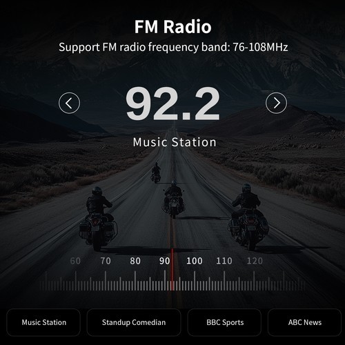 2x T1 Pro Motorcycle Bluetooth Headset Bluetooth for 6 Riders Group 2000m