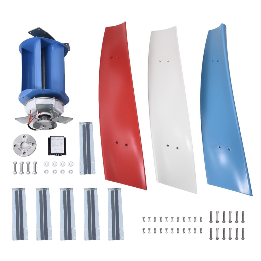 3000W Vertical Axis Wind Turbine Generator AC 12V Controller Home Windmill Kit--