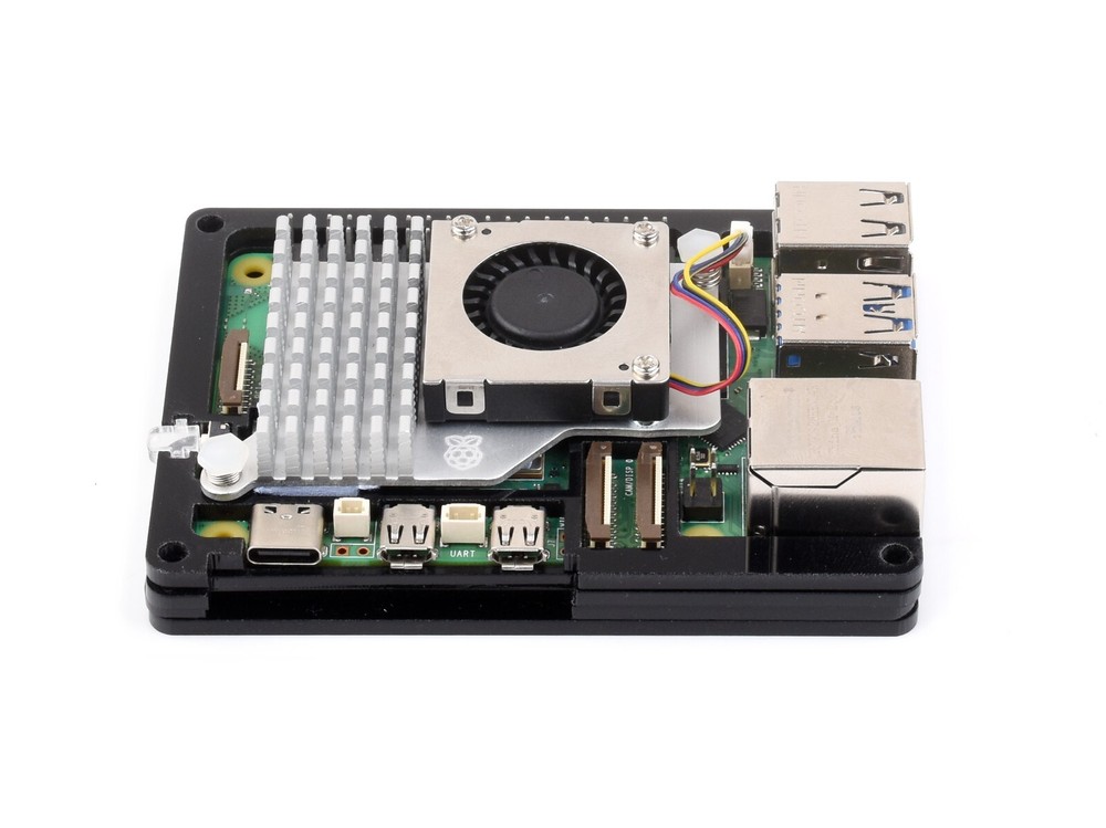 Waveshare Rainbow Acrylic Case For Raspberry Pi 5 Support Official Active Cooler