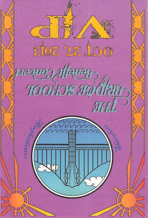 27th Annual Bridge School Benefit Backstage Pass Mountain View 2013 Purple VI...