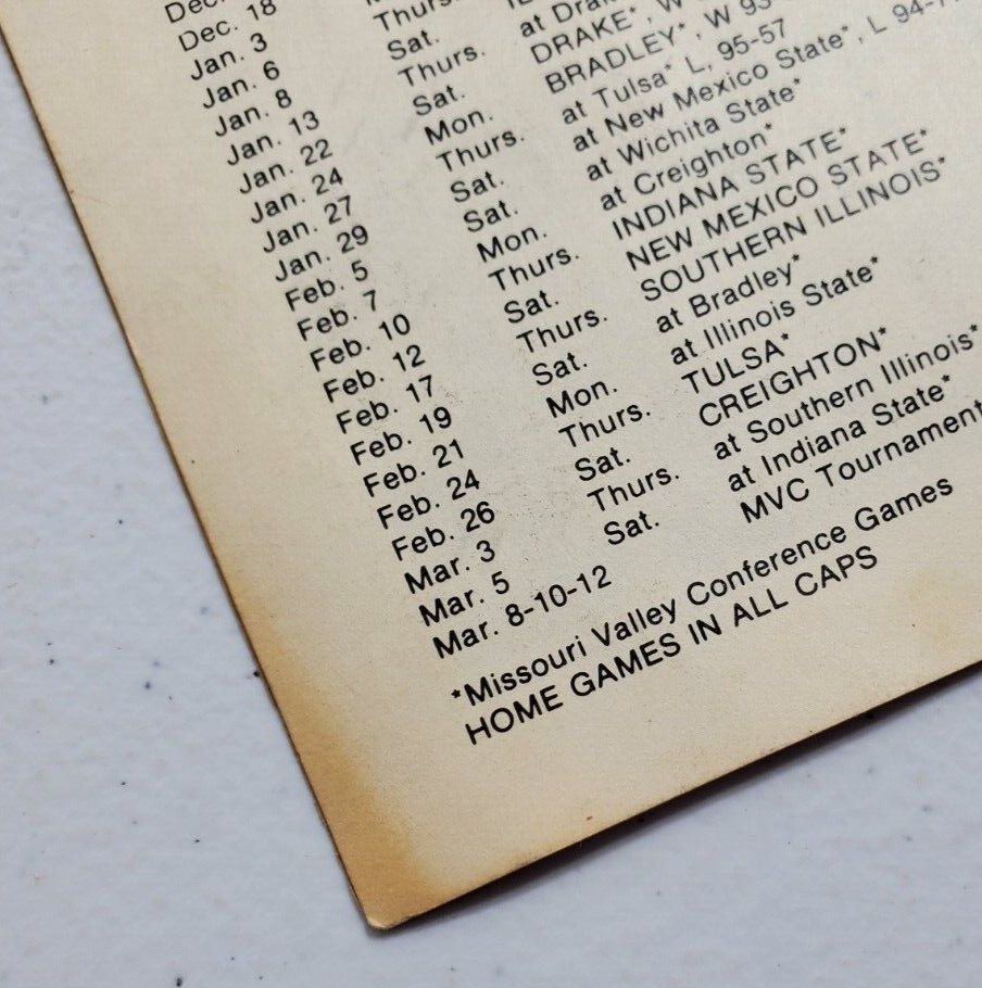 1982-1983 Running' Buffs WTSU Basketball Program