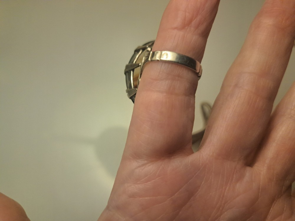 Beautiful Studio Sterling Agate Ring& Tana Action Cuff