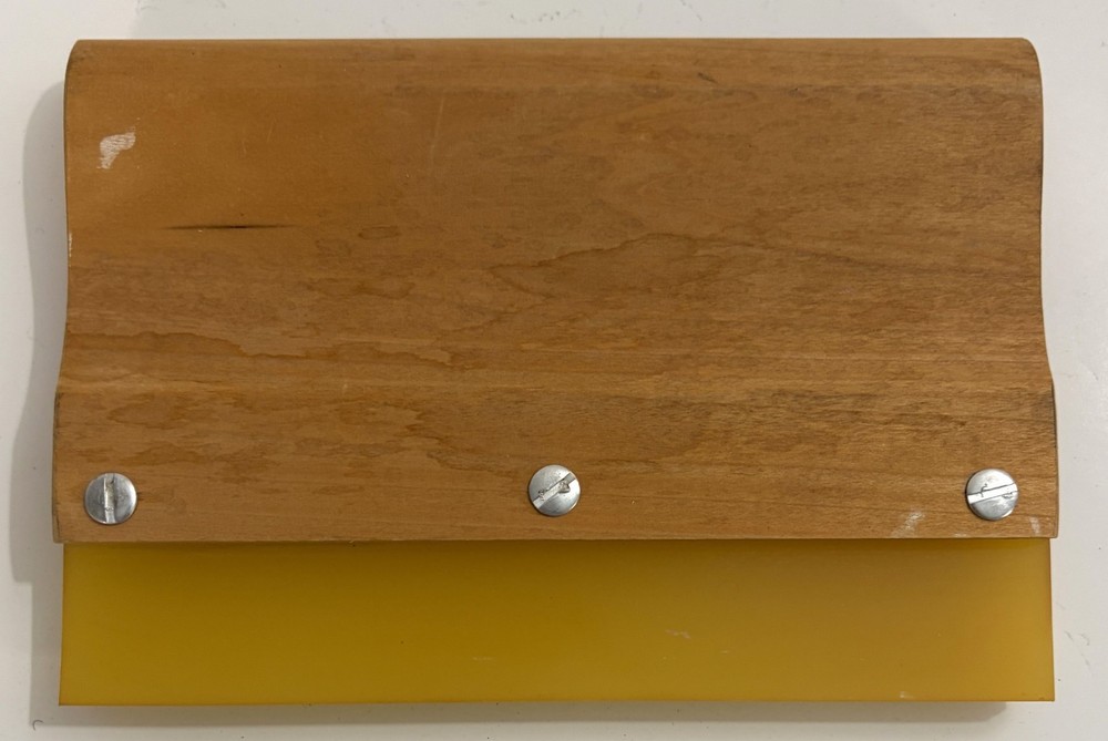 Wooden 8" Handle Squeegee with Square Rubber Blade