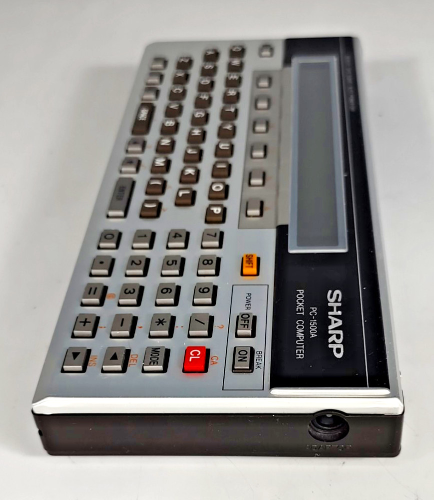 Sharp PC1500A Pocket Computer w/ CE150 Printer/Cassette Interface Turns On CASE