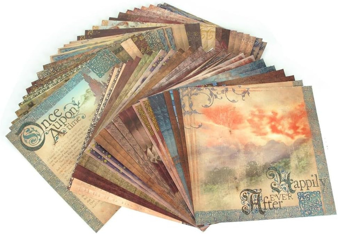 Premium Cardstock Paper 12x12, 48 Sheets of Scrapbook Paper for Crafts and Card