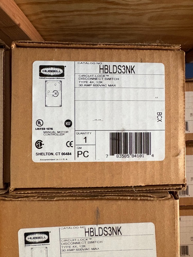 HBLDS3NK Hubbell 30A disconnect switch