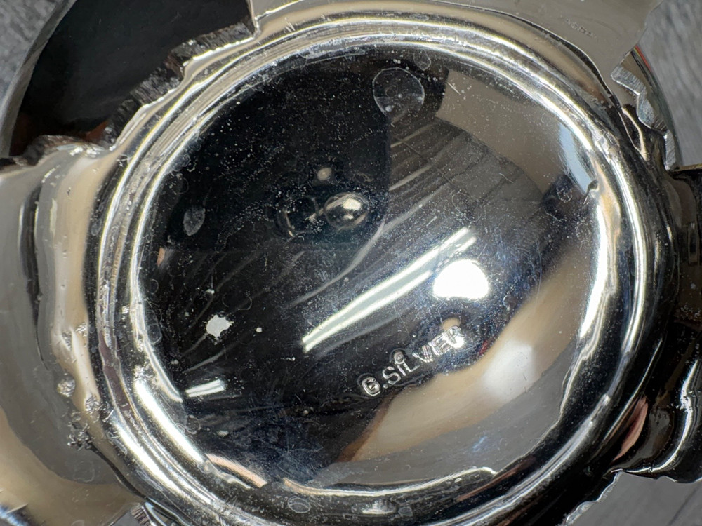 Ornate Teapot and sugar cup G Silver Vintage set used