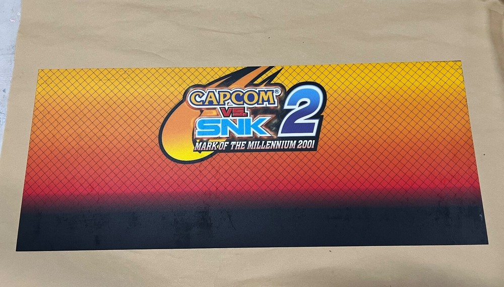 NOS Capcom vs SNK 2 Arcade  CONTROL PANEL OVERLAY - 12" x 29"