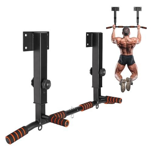 Pull Up Bar Wall Mounted: Wall Adjustable Joist Mount Pull Up Bar & Chin Up