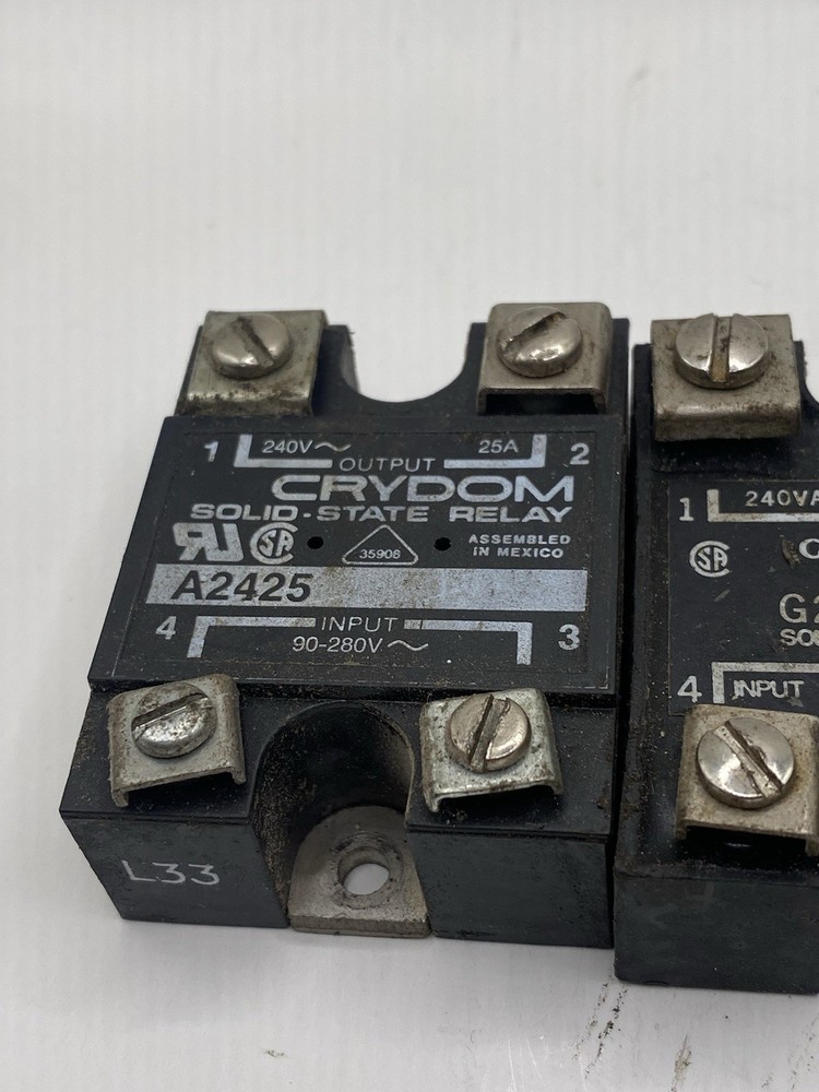 CRYDOM A2425 Solid-State Relay Input 90-280V Output 240V 25A And A1225, G240a25