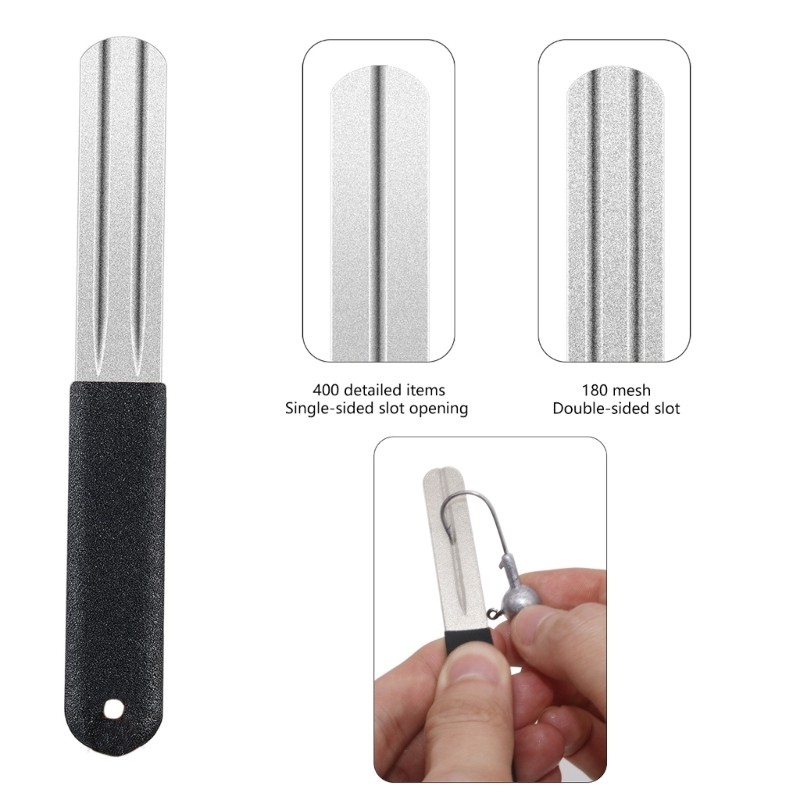 Double Sided Fishing Hook Grinding Stone Hook Sharpening File Enduring