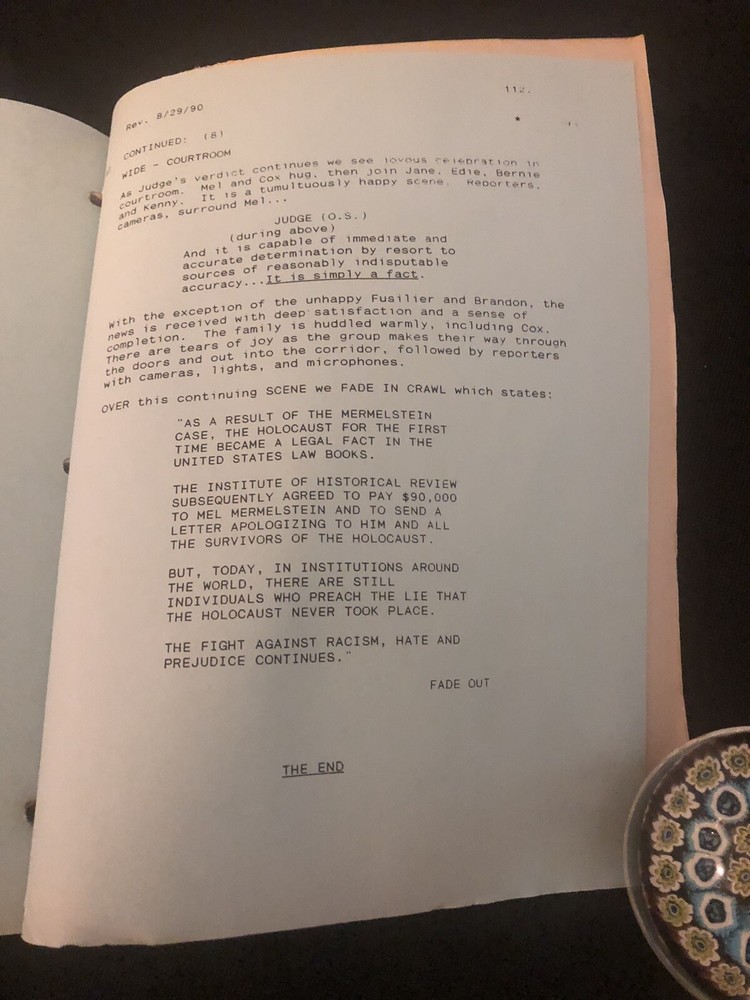NEVER FORGET TELEPLAY by Ronald Rubin [Final Shooting Script]