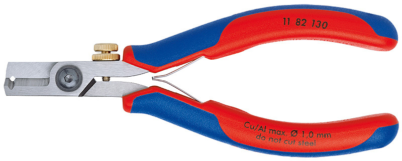 Knipex 1182130 Electronics Wire Stripping Shears With Multi-Component Grips 5 In