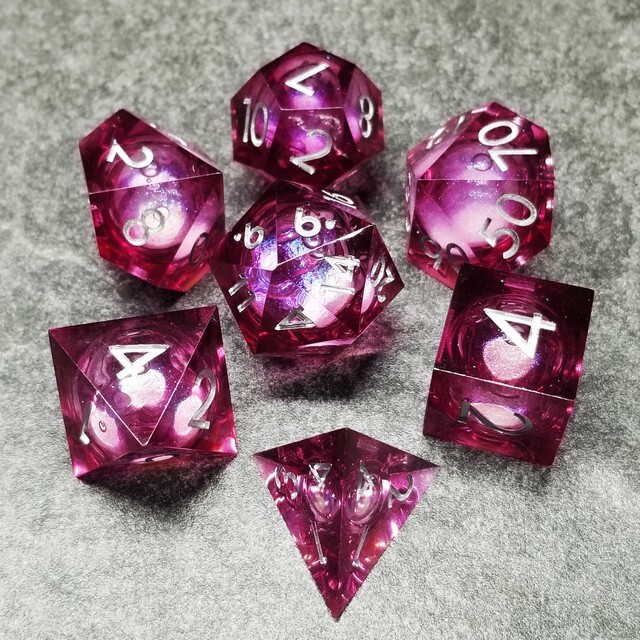 Sage's Vesper Souls Liquid Core Sharp Edge Resin Dice Set