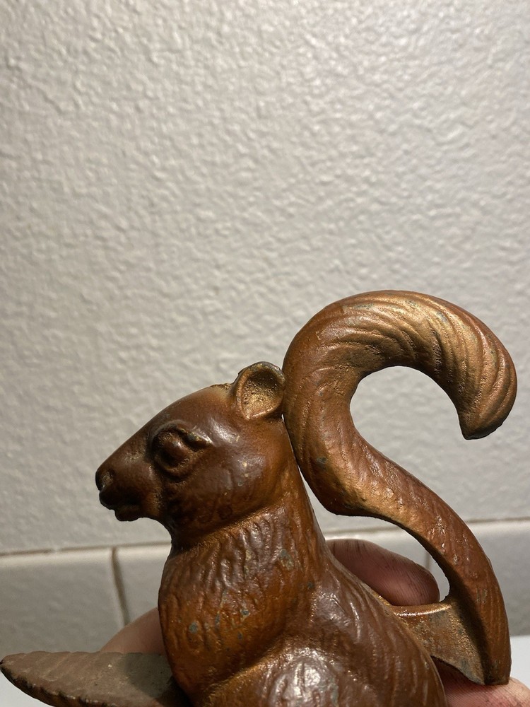 Vintage Antique Cast Iron Squirrel Nut Cracker 5"by 4".