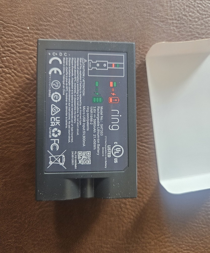 Original Ring Battery Rechargeable Battery Pack Quick Release