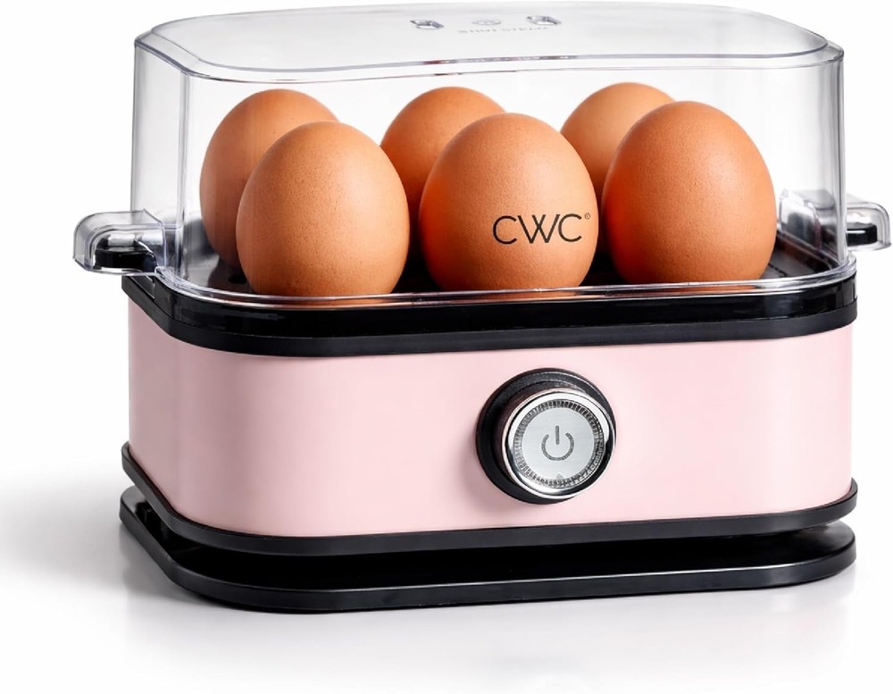 6-Egg Capacity Egg Cooker – For Soft Medium Or Hard-Boiled Eggs Rapid Cook Time