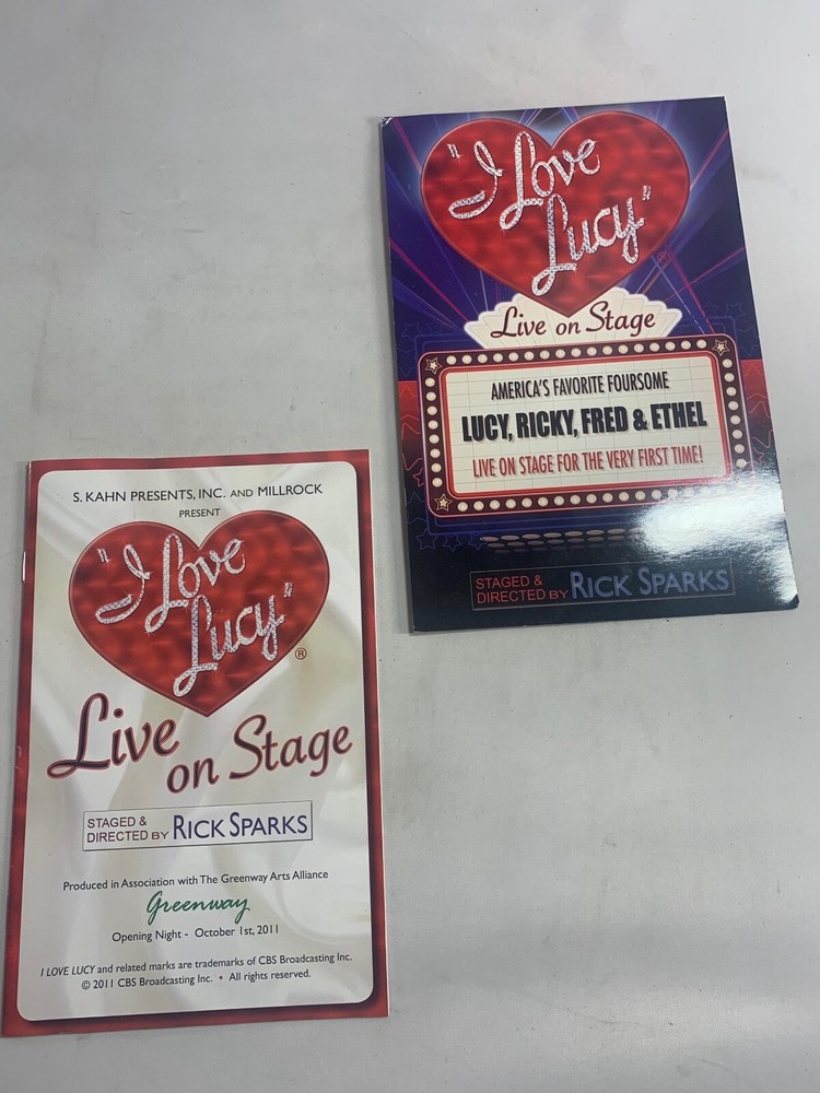 I LOVE LUCY LIVE ON STAGE RICK SPARKS PROGRAM & POSTCARD
