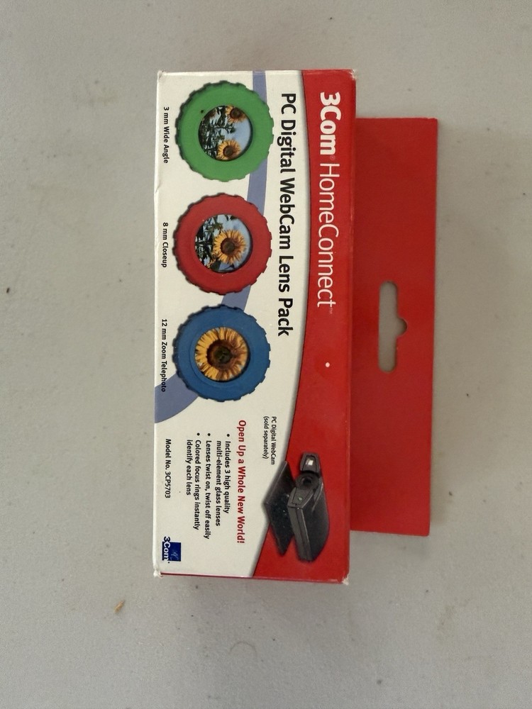 3Com HomeConnect PC Digital WebCam Lens Pack Multicolor Wide Angle Closeup Zoom