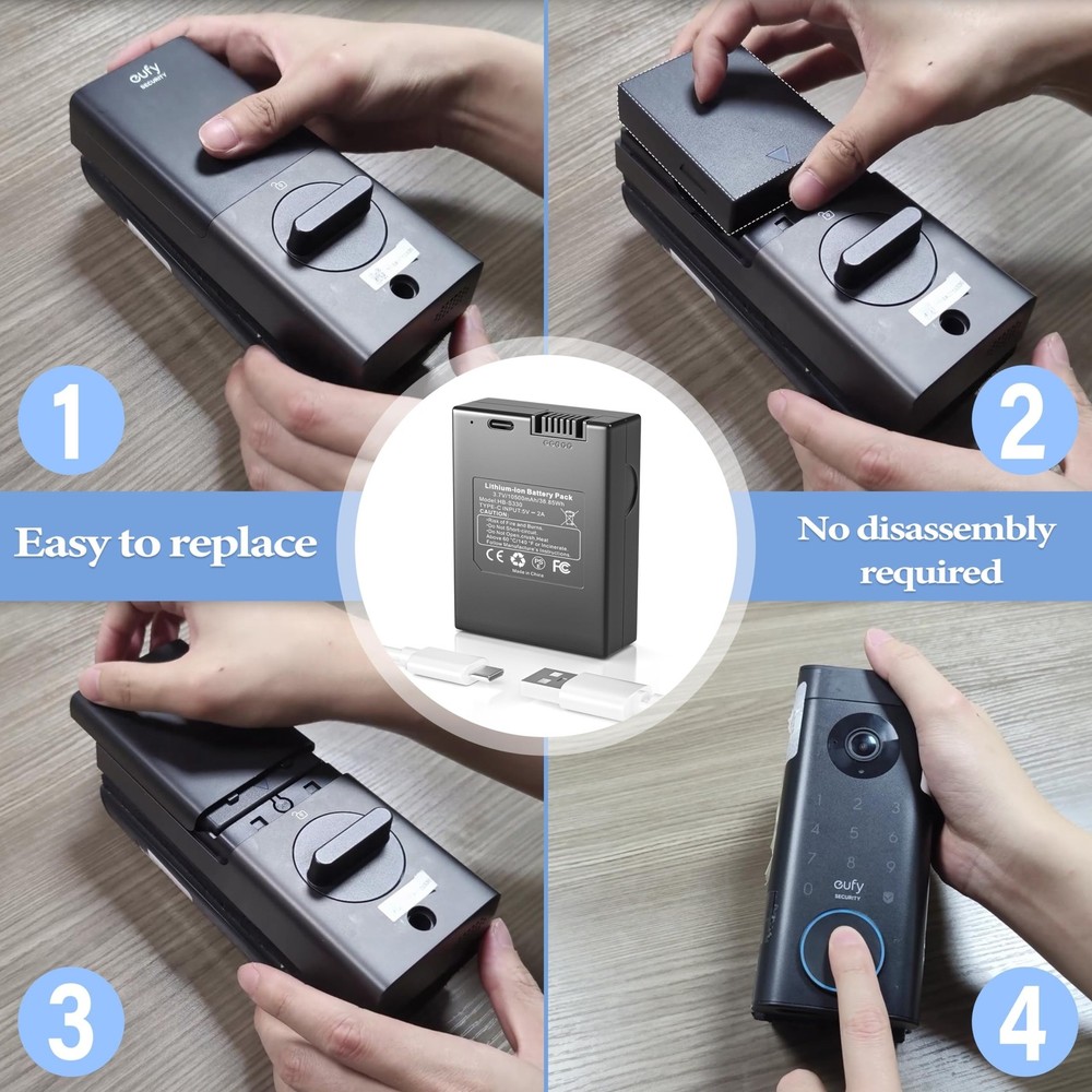 S330 Battery For Eufy Security Smart Locks & Delivery Boxes 10500mAh