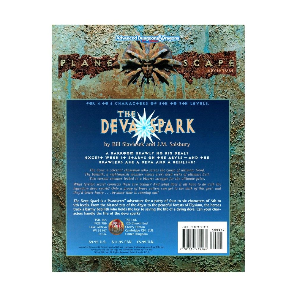 TSR Planescape Deva Spark SW (New)