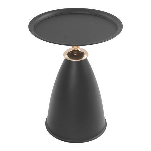 Black Small Round Side Table Side Table for Small Spaces, Modern Couch End Table