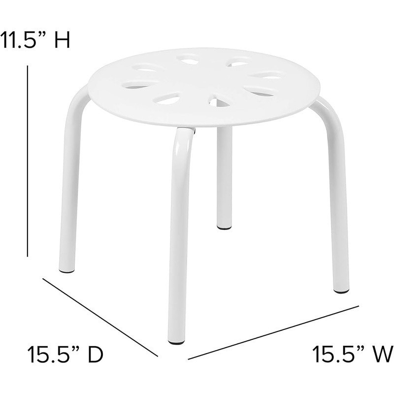 Stackable Plastic Kid Stools Set of 5 Durable Lightweight Classroom Library New