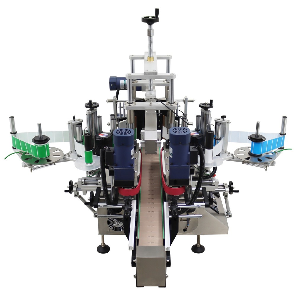 110V Double Sided Automatic Labeling Machine Sticker Labeler w/ Conveyor&Screen