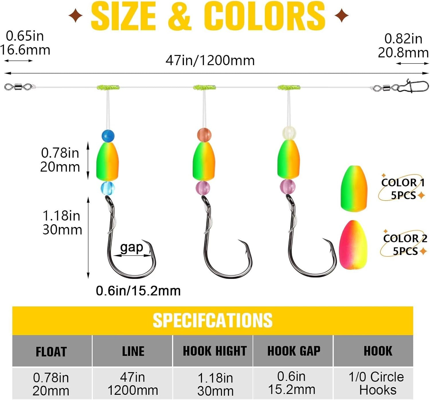 10PCS/4PCS Pompano Rigs for Surf Fishing Unique T-Knot Strong Pre-Rigged Surf Fi