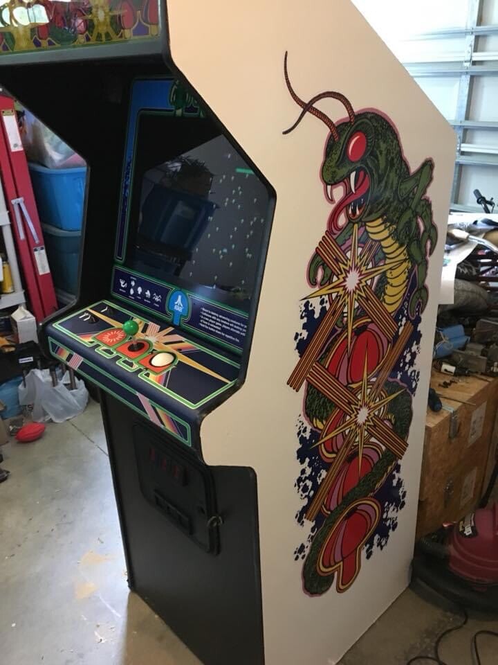 Centipede Arcade Side Art 2pc w/Full White Background High Quality Artwork