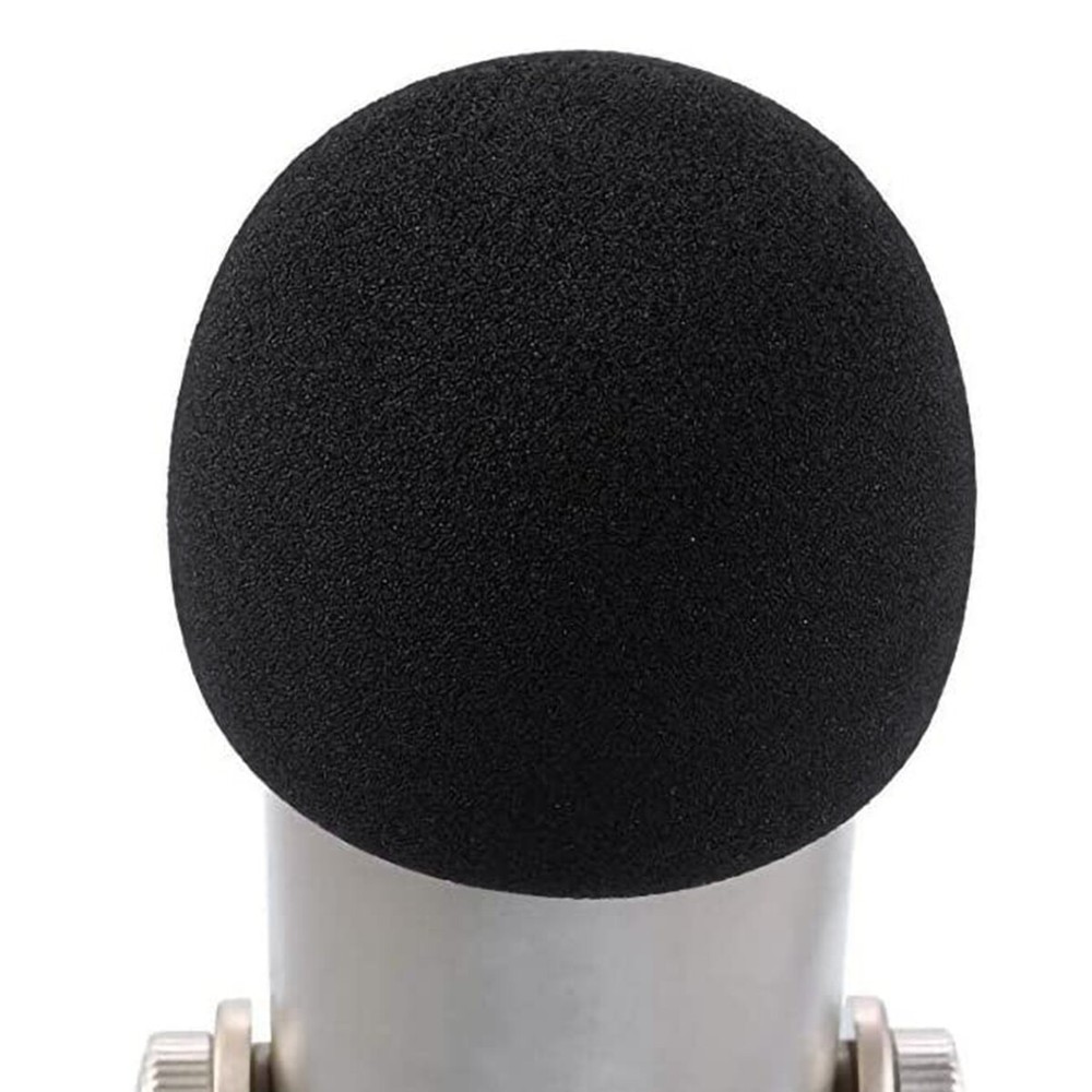 10pcs Black Microphone Windscreen Sponge Foam Mic Cover Pop Filter